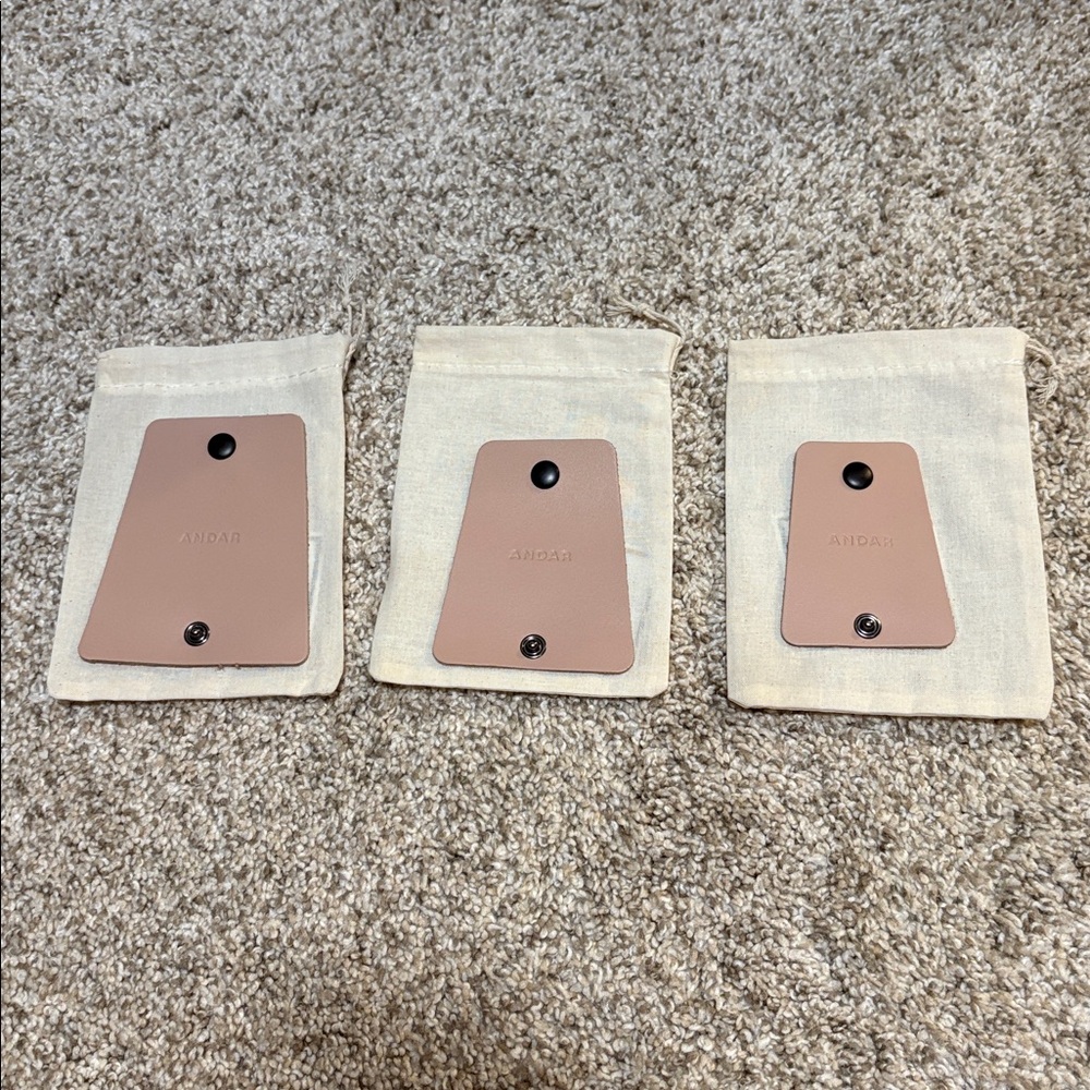 Andar Leather Cord Burrito Combo Set in Blush New